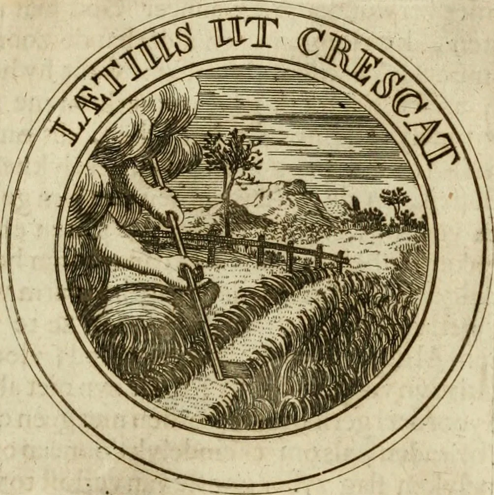 An illustration from Zederyke zinnebeelden : vertoont in konstplaten, door kragtige redeneeringen en maat-digten nutte van het menschelyke leven toegepast, 1713, leaf 64