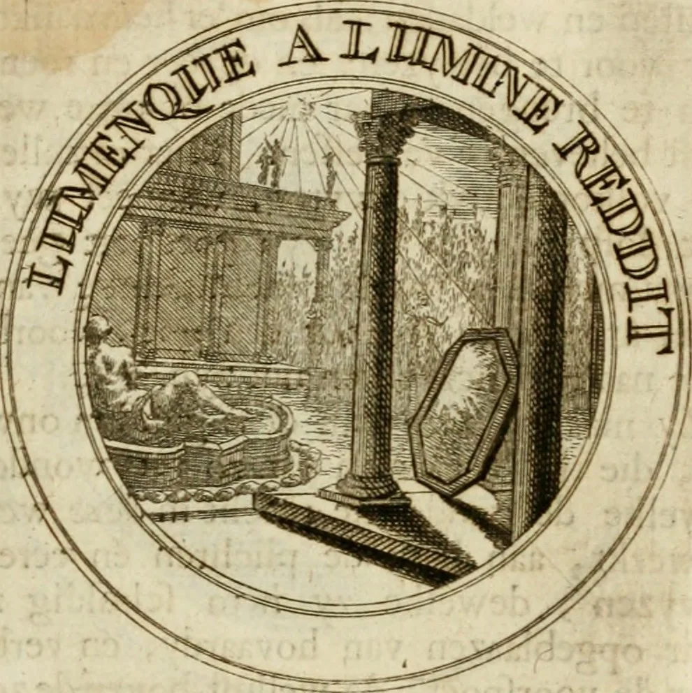 An illustration from Zederyke zinnebeelden : vertoont in konstplaten, door kragtige redeneeringen en maat-digten nutte van het menschelyke leven toegepast, 1713, leaf 76