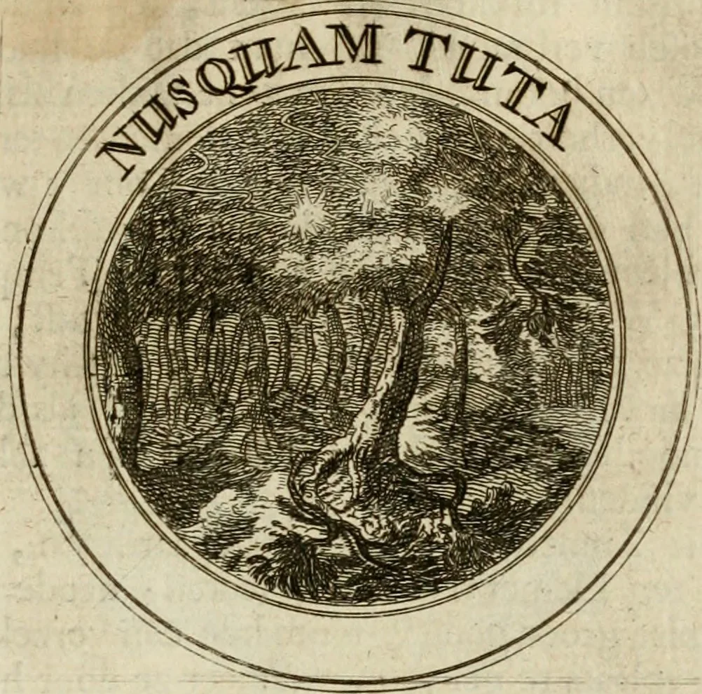 An illustration from Zederyke zinnebeelden : vertoont in konstplaten, door kragtige redeneeringen en maat-digten nutte van het menschelyke leven toegepast, 1713, leaf 86