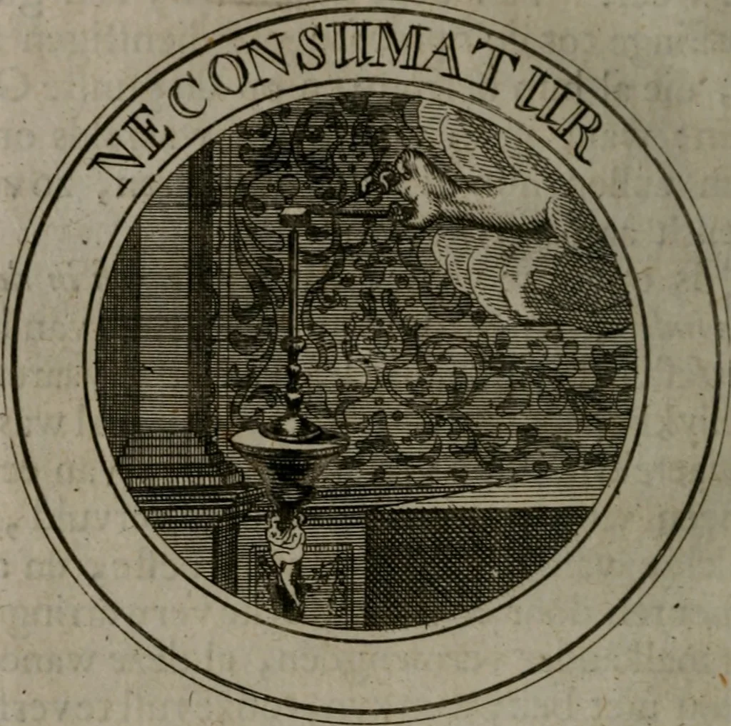 An illustration from Zederyke zinnebeelden in hondert kunstplaten vertoont, 1717, leaf 55
