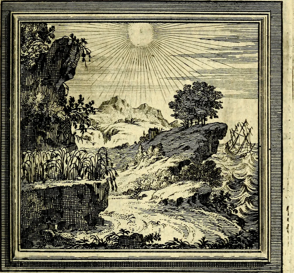 An illustration from Zederyke zinnebeelden der tonge, 1716, leaf 186