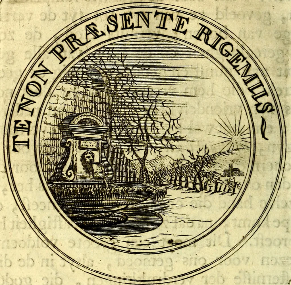 An illustration from Zederyke zinnebeelden, vertoont in konstplaten, door kragtige redeneeringen en maat-digt ten nutte van het menschelyke leven toegepast, 1713, leaf 113