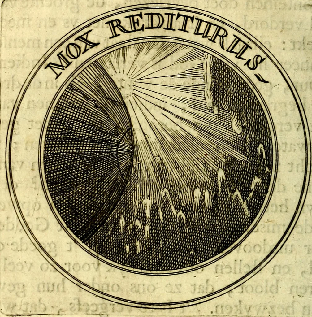 An illustration from Zederyke zinnebeelden, vertoont in konstplaten, door kragtige redeneeringen en maat-digt ten nutte van het menschelyke leven toegepast, 1713, leaf 115