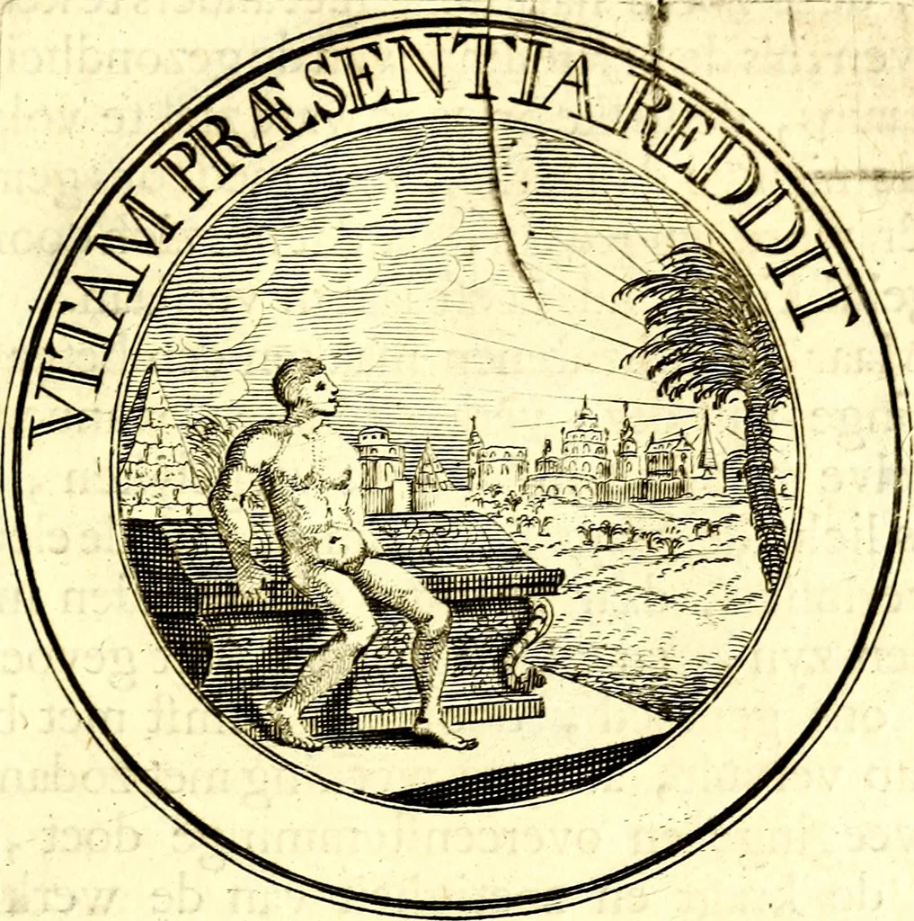 An illustration from Zederyke zinnebeelden, vertoont in konstplaten, door kragtige redeneeringen en maat-digt ten nutte van het menschelyke leven toegepast, 1713, leaf 122