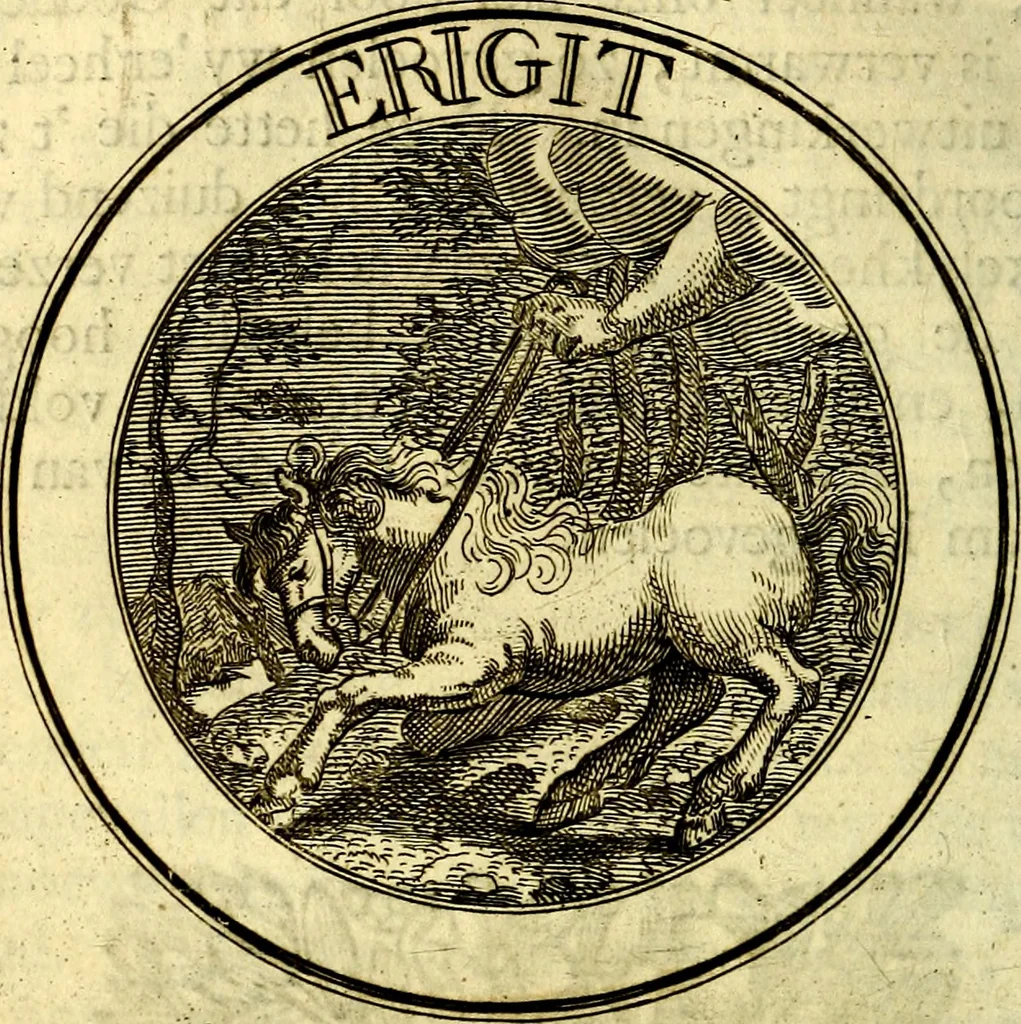 An illustration from Zederyke zinnebeelden, vertoont in konstplaten, door kragtige redeneeringen en maat-digt ten nutte van het menschelyke leven toegepast, 1713, leaf 129