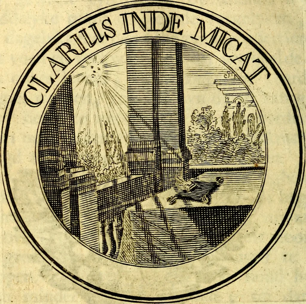 An illustration from Zederyke zinnebeelden, vertoont in konstplaten, door kragtige redeneeringen en maat-digt ten nutte van het menschelyke leven toegepast, 1713, leaf 141