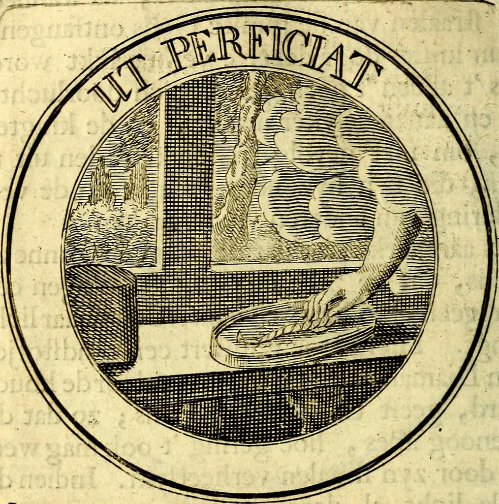 An illustration from Zederyke zinnebeelden, vertoont in konstplaten, door kragtige redeneeringen en maat-digt ten nutte van het menschelyke leven toegepast, 1713, leaf 143