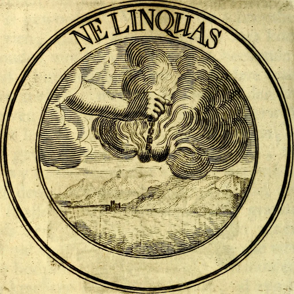 An illustration from Zederyke zinnebeelden, vertoont in konstplaten, door kragtige redeneeringen en maat-digt ten nutte van het menschelyke leven toegepast, 1713, leaf 171