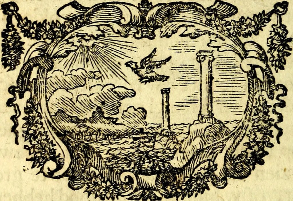 An illustration from Zederyke zinnebeelden, vertoont in konstplaten, door kragtige redeneeringen en maat-digt ten nutte van het menschelyke leven toegepast, 1713, leaf 187