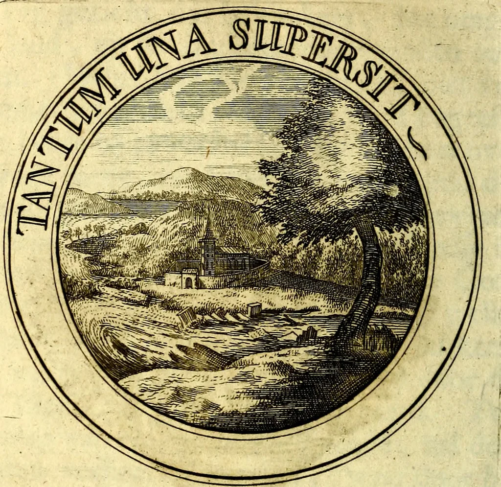 An illustration from Zederyke zinnebeelden, vertoont in konstplaten, door kragtige redeneeringen en maat-digt ten nutte van het menschelyke leven toegepast, 1713, leaf 209