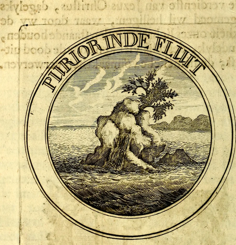 An illustration from Zederyke zinnebeelden, vertoont in konstplaten, door kragtige redeneeringen en maat-digt ten nutte van het menschelyke leven toegepast, 1713, leaf 221