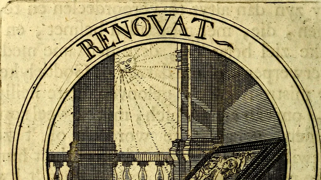 An illustration from Zederyke zinnebeelden, vertoont in konstplaten, door kragtige redeneeringen en maat-digt ten nutte van het menschelyke leven toegepast, 1713, leaf 227
