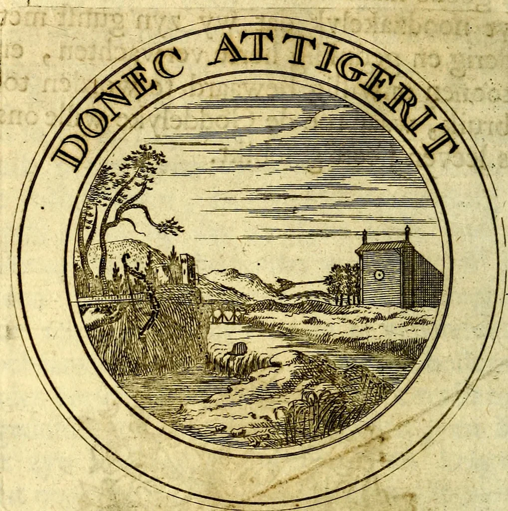 An illustration from Zederyke zinnebeelden, vertoont in konstplaten, door kragtige redeneeringen en maat-digt ten nutte van het menschelyke leven toegepast, 1713, leaf 249