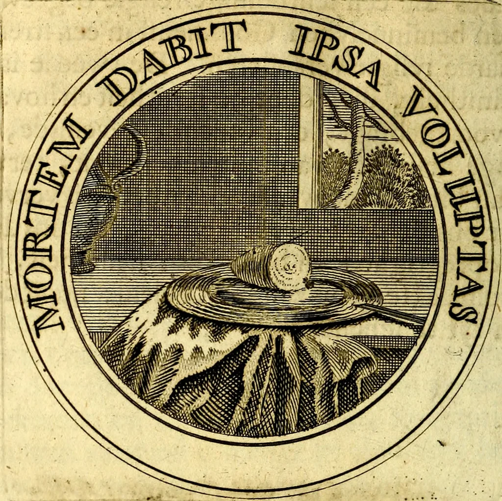 An illustration from Zederyke zinnebeelden, vertoont in konstplaten, door kragtige redeneeringen en maat-digt ten nutte van het menschelyke leven toegepast, 1713, leaf 255