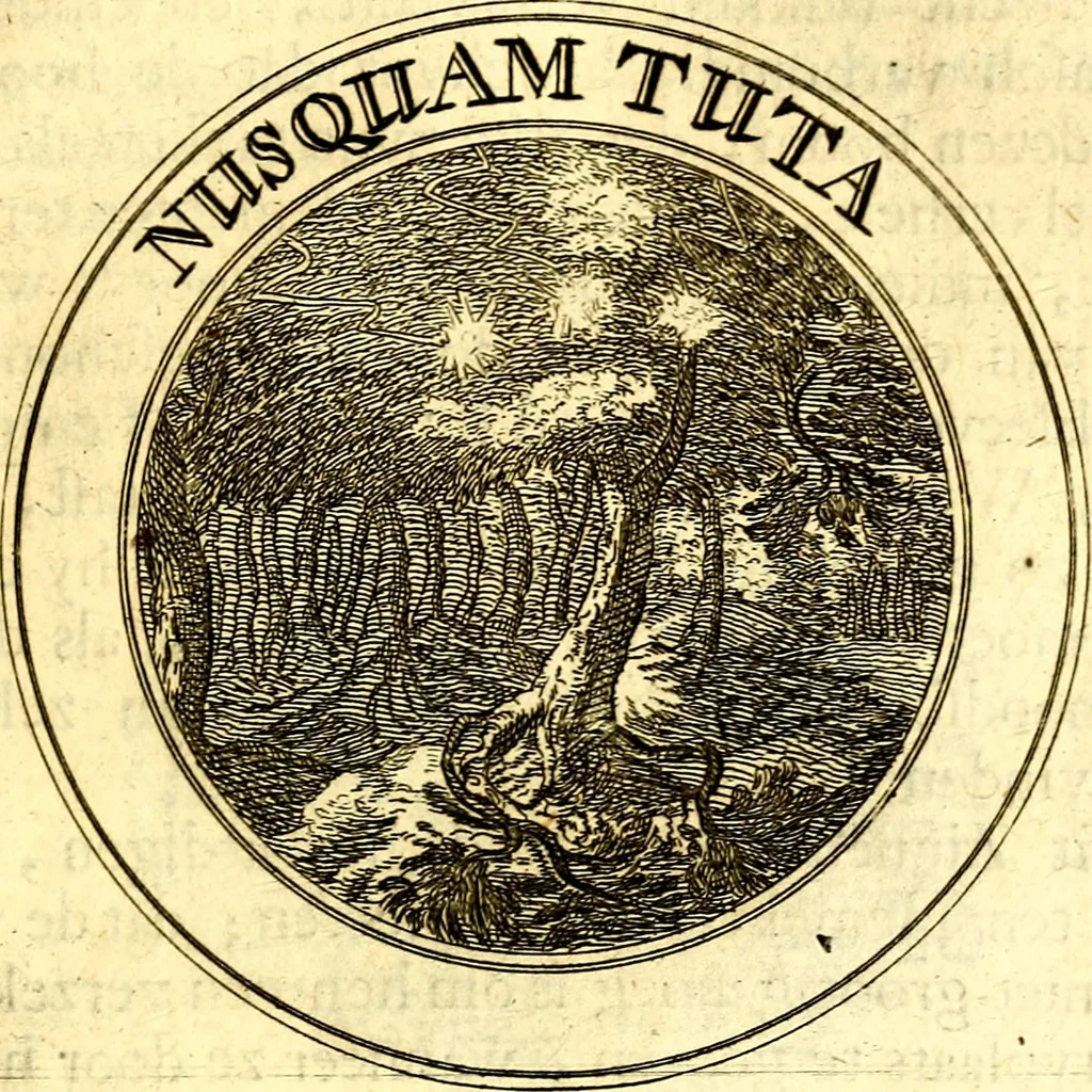 An illustration from Zederyke zinnebeelden, vertoont in konstplaten, door kragtige redeneeringen en maat-digt ten nutte van het menschelyke leven toegepast, 1713, leaf 92