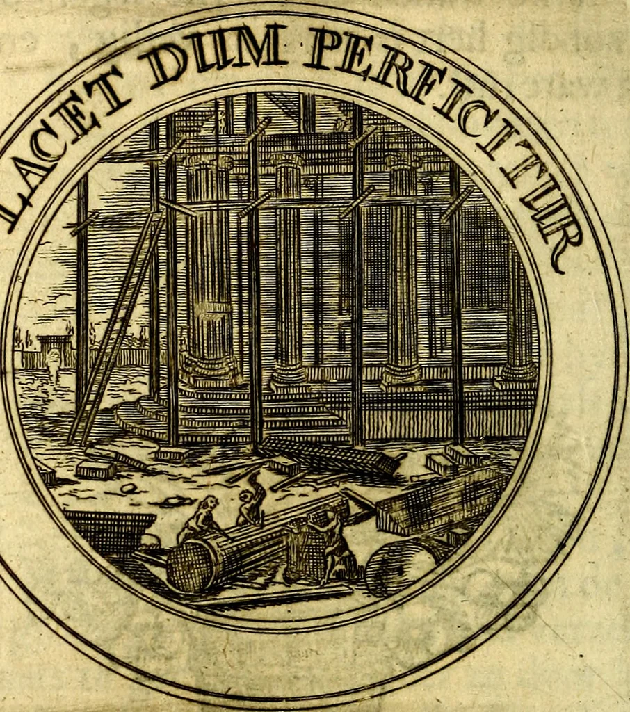 An illustration from Zederyke zinnebeelden, vertoont in konstplaten, door kragtige redeneeringen en maat-digt ten nutte van het menschelyke leven toegepast, 1713, leaf 95