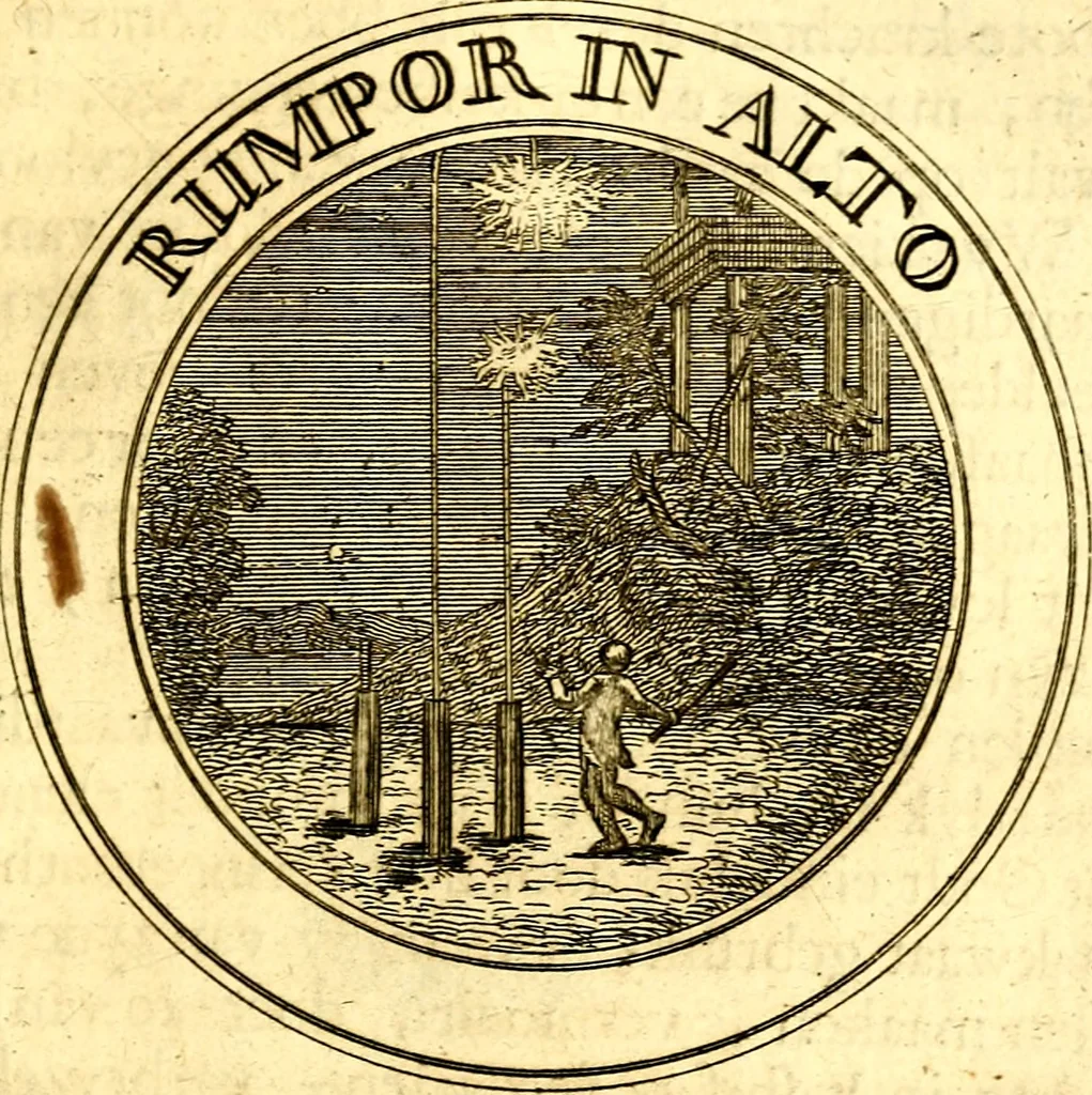 An illustration from Zederyke zinnebeelden, vertoont in konstplaten, door kragtige redeneeringen en maat-digt ten nutte van het menschelyke leven toegepast, 1713, leaf 98