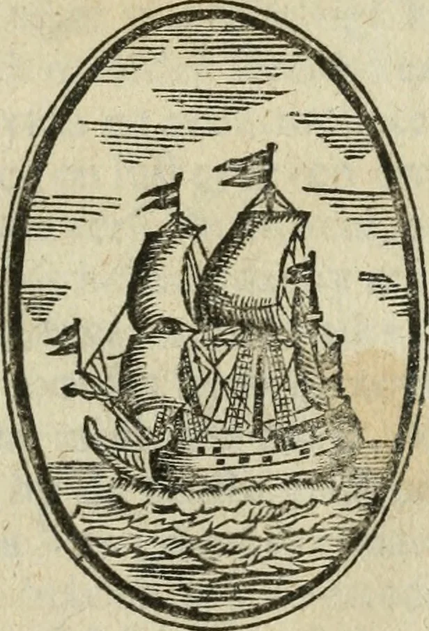 An illustration from Zeer aanmerkelijke reysen gedaan door Jan Erasmus Reining, meest in de West-Indien en ook in veel andere deelen des werelds. &c. : waer in kortelijk verhandelt werd het geen hem van syn kintsche jaren avontuurlyk ter zee en te land tot zijn 49ste jaar is voorgevallen, soo tegens de wilden, als voor en tegens de Spanjaarden, en voor en tegens de Engelschen, Franse, Portugese en meer andere natien : groote hongers-nood, schrikkelijke elende, perijkelen zijns levens, stoute actien, kloekmoedige uitvoeringen, en victorieuse verrigtinge, 1691, leaf 6