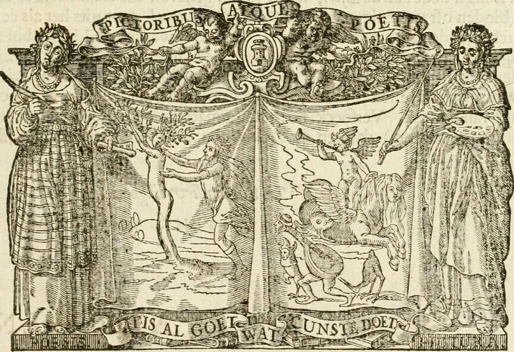 An illustration from Zeeusche nachtegael, ende, Des selfs dryderley gesang : geheel anders inder waerheyt verthoont, als de selve voor desen by sommighe uyt enckel mis-verstant verkeerdelijk is gheoordeelt, 1623, leaf 234