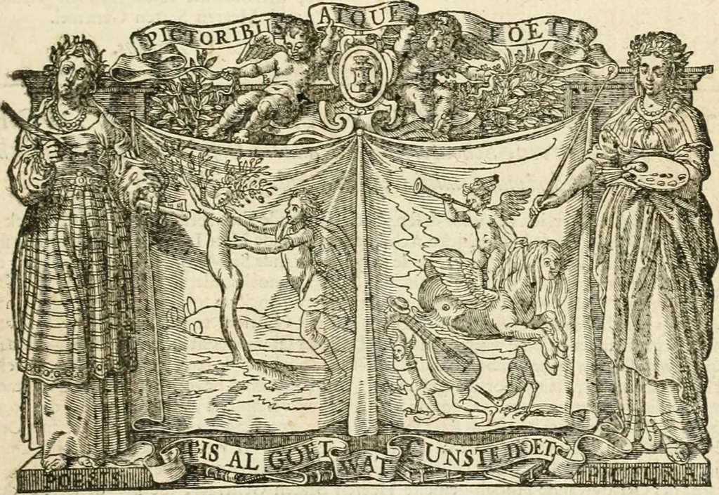 An illustration from Zeeusche nachtegael, ende, Des selfs dryderley gesang : geheel anders inder waerheyt verthoont, als de selve voor desen by sommighe uyt enckel mis-verstant verkeerdelijk is gheoordeelt, 1623, leaf 6