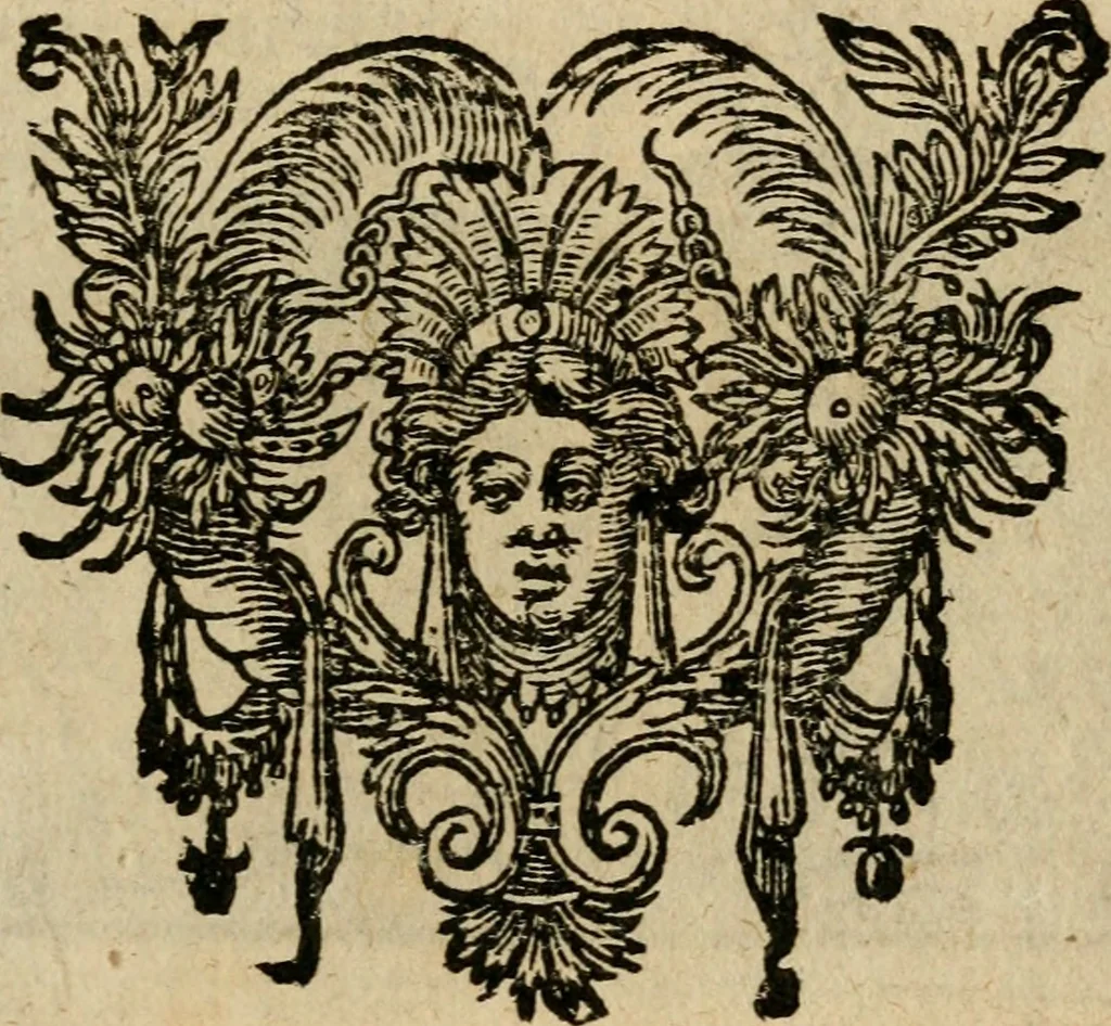 An illustration from Zeeusche nachtegael : ende des selfs driederley ghesang : geheel anders in der waerheydt verthoont, als de selve voor desen by sommige uyt enckel misverstant verkeerdelijck is gheoordeelt, 1633, leaf 232
