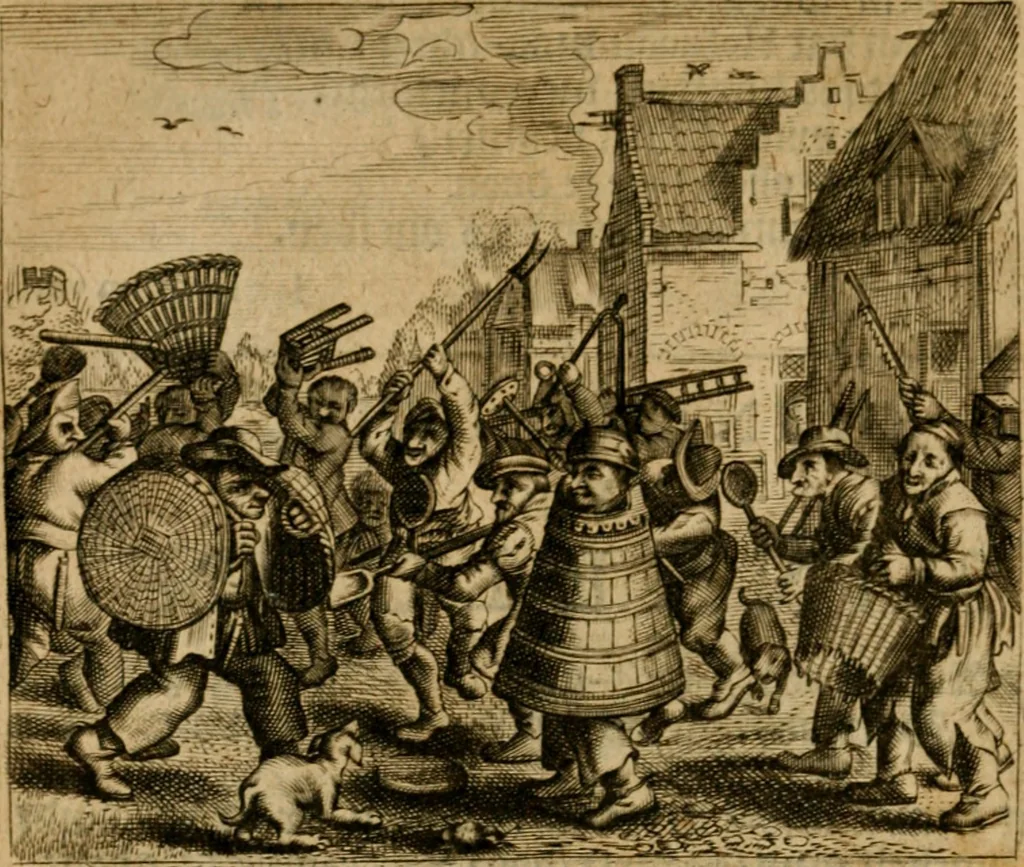 An illustration from Zeeusche nachtegael : ende des selfs driederley ghesang : geheel anders in der waerheydt verthoont, als de selve voor desen by sommige uyt enckel misverstant verkeerdelijck is gheoordeelt, 1633, leaf 273