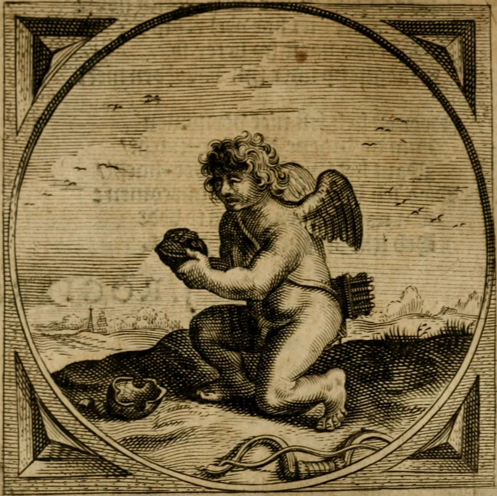 An illustration from Zeeusche nachtegael : ende des selfs driederley ghesang : geheel anders in der waerheydt verthoont, als de selve voor desen by sommige uyt enckel misverstant verkeerdelijck is gheoordeelt, 1633, leaf 53