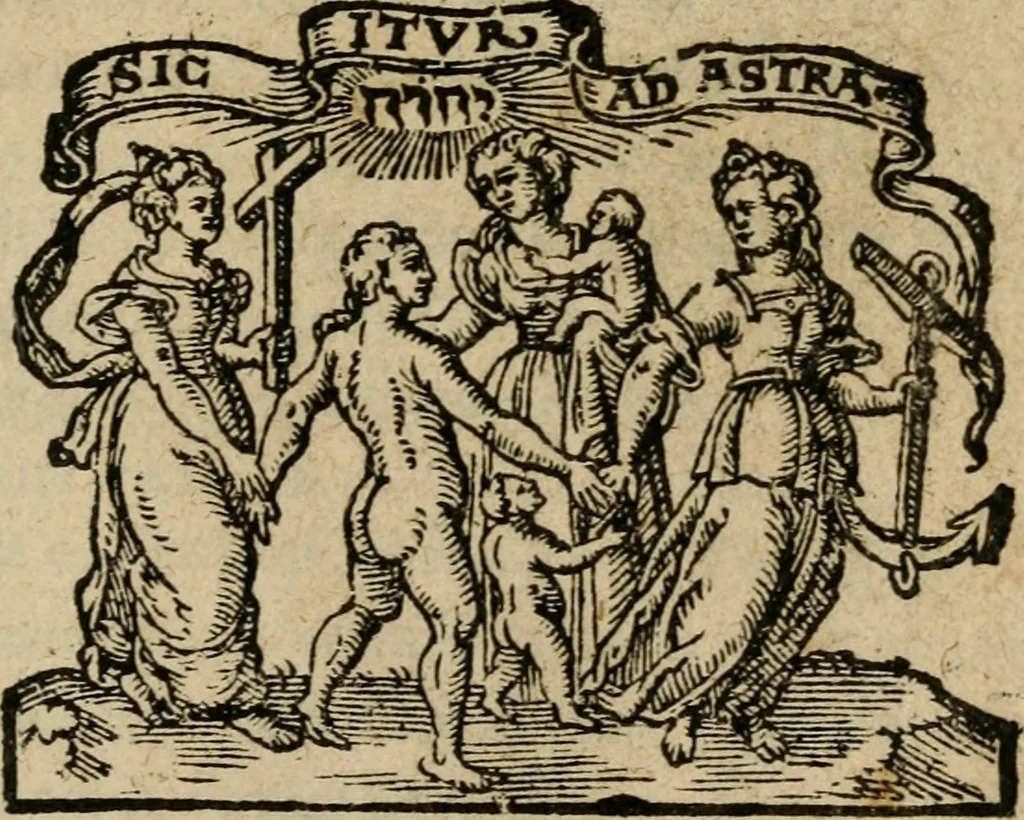 An illustration from Zeeusche nachtegael : ende des selfs driederley ghesang : geheel anders in der waerheydt verthoont, als de selve voor desen by sommige uyt enckel misverstant verkeerdelijck is gheoordeelt, 1633, leaf 6