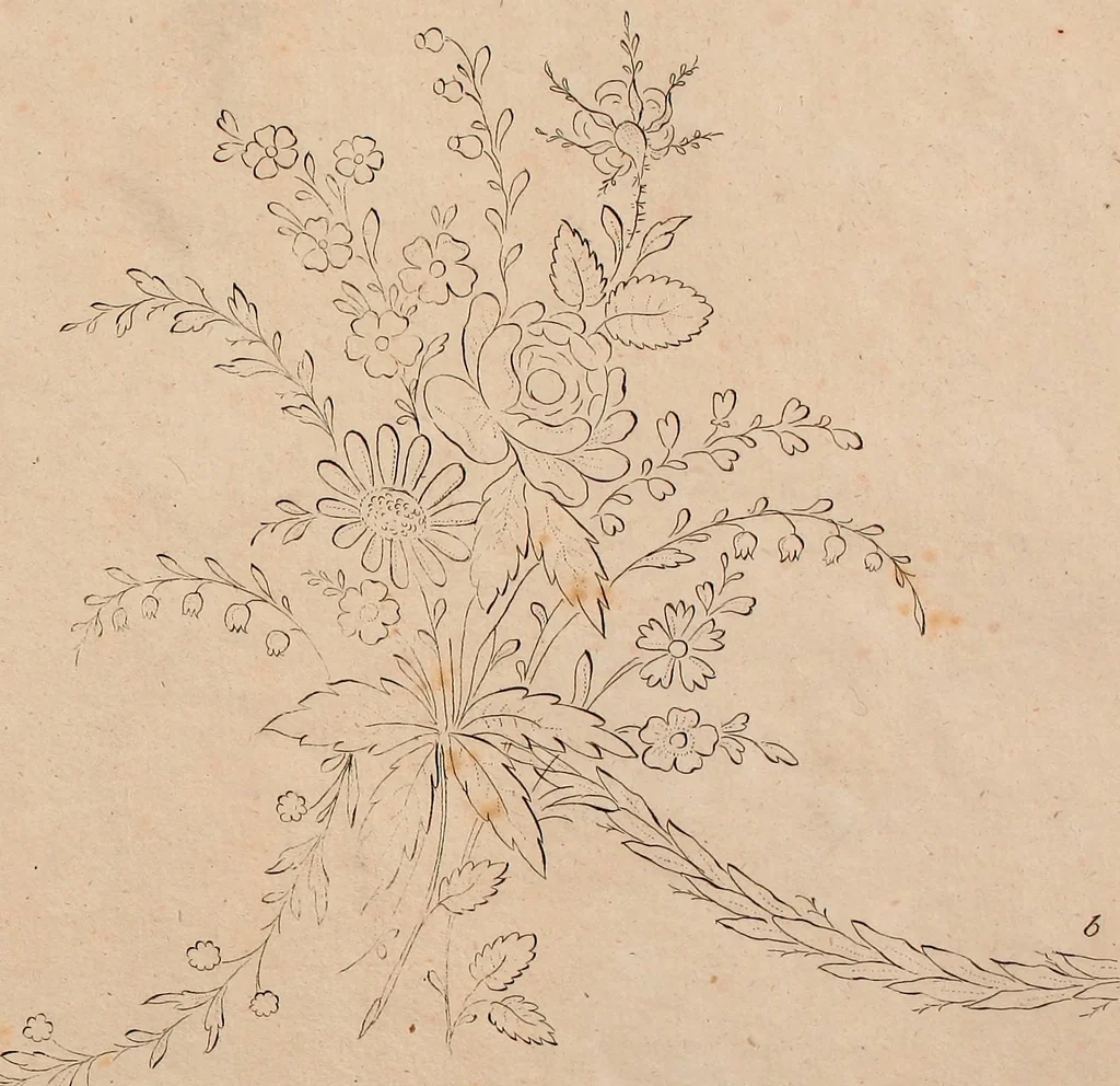 An illustration from Zeichen- Mahler- und Stickerbuch zur Selbstbelehrung für Damen, welche sich mit diesen Künsten beschäftigen, 1795, leaf 102