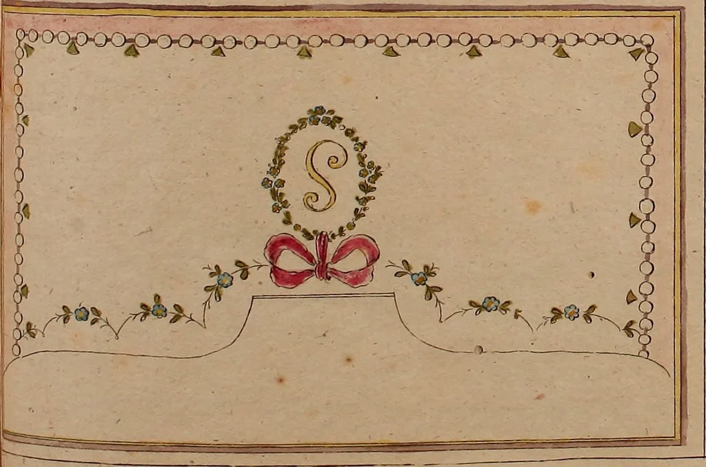 An illustration from Zeichen- Mahler- und Stickerbuch zur Selbstbelehrung für Damen, welche sich mit diesen Künsten beschäftigen, 1795, leaf 124