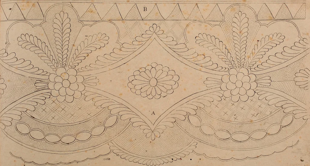 An illustration from Zeichen- Mahler- und Stickerbuch zur Selbstbelehrung für Damen, welche sich mit diesen Künsten beschäftigen, 1795, leaf 130