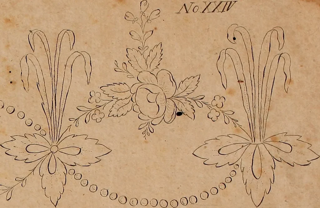 An illustration from Zeichen- Mahler- und Stickerbuch zur Selbstbelehrung für Damen, welche sich mit diesen Künsten beschäftigen, 1795, leaf 134