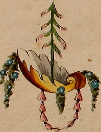 An illustration from Zeichen- Mahler- und Stickerbuch zur Selbstbelehrung für Damen, welche sich mit diesen Künsten beschäftigen, 1795, leaf 44