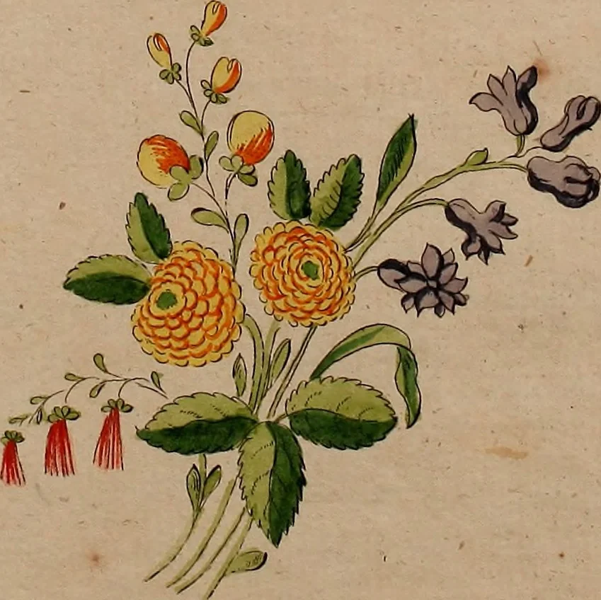 An illustration from Zeichen- Mahler- und Stickerbuch zur Selbstbelehrung für Damen, welche sich mit diesen Künsten beschäftigen, 1795, leaf 48