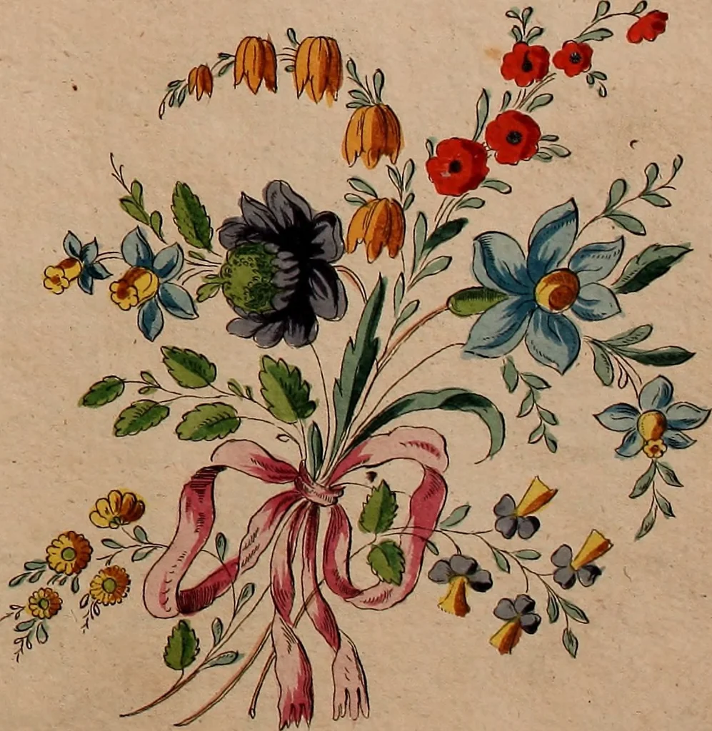 An illustration from Zeichen- Mahler- und Stickerbuch zur Selbstbelehrung für Damen, welche sich mit diesen Künsten beschäftigen, 1795, leaf 52