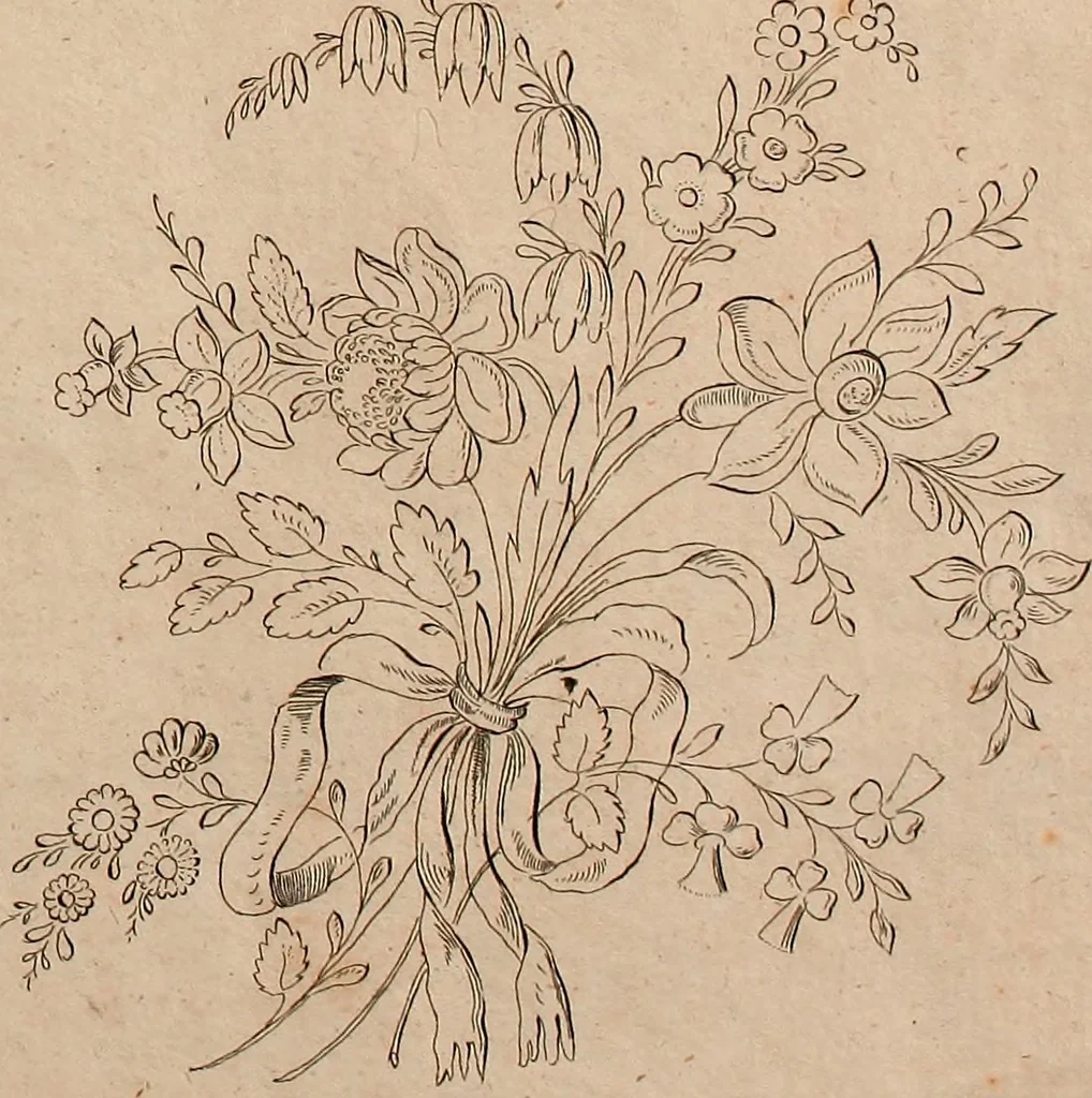 An illustration from Zeichen- Mahler- und Stickerbuch zur Selbstbelehrung für Damen, welche sich mit diesen Künsten beschäftigen, 1795, leaf 54