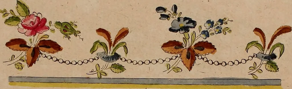 An illustration from Zeichen- Mahler- und Stickerbuch zur Selbstbelehrung für Damen, welche sich mit diesen Künsten beschäftigen, 1795, leaf 60