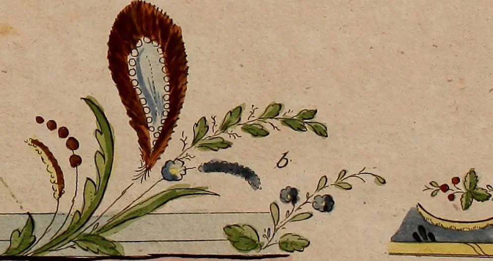 An illustration from Zeichen- Mahler- und Stickerbuch zur Selbstbelehrung für Damen, welche sich mit diesen Künsten beschäftigen, 1795, leaf 60