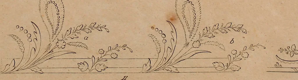 An illustration from Zeichen- Mahler- und Stickerbuch zur Selbstbelehrung für Damen, welche sich mit diesen Künsten beschäftigen, 1795, leaf 62