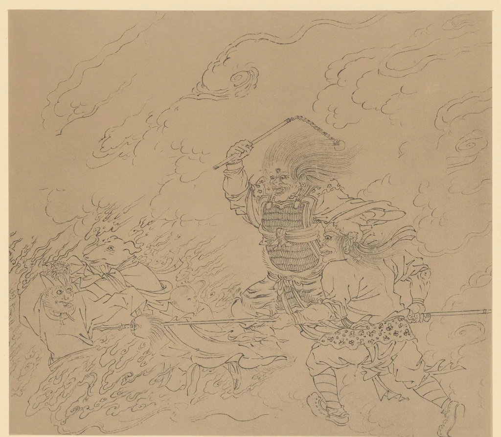 An illustration from Zeichnungen nach Wu Tao-tze aus der Götter- und Sagenwelt Chinas, 1913, leaf 70