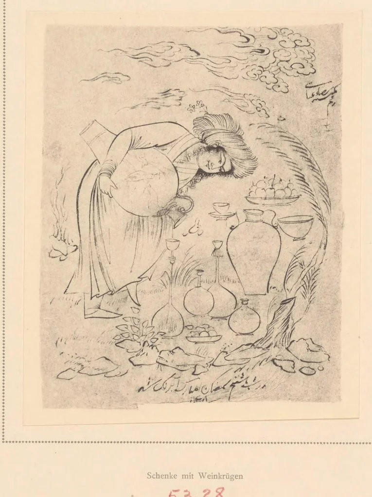 An illustration from Zeichnungen von Riza Abbasi .., 1914, leaf 113