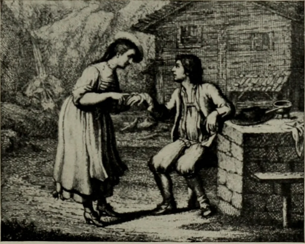 An illustration from Zeitgenossen Chodowieckis; lose Blätter schweizerischer Buchkunst, 1921, leaf 10