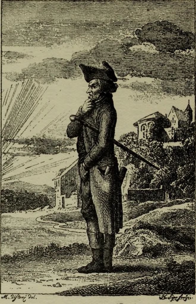 An illustration from Zeitgenossen Chodowieckis; lose Blätter schweizerischer Buchkunst, 1921, leaf 18