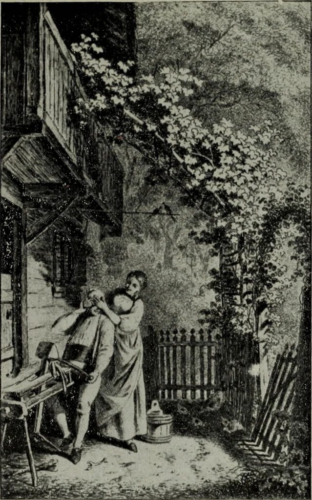 An illustration from Zeitgenossen Chodowieckis; lose Blätter schweizerischer Buchkunst, 1921, leaf 35