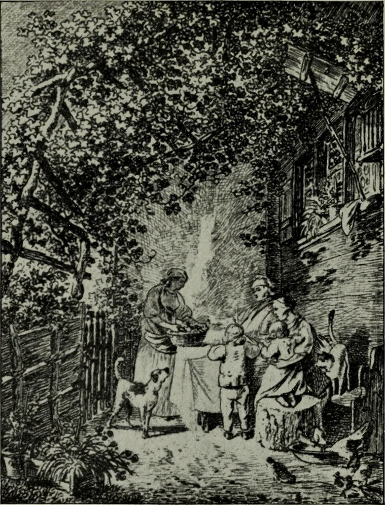 An illustration from Zeitgenossen Chodowieckis; lose Blätter schweizerischer Buchkunst, 1921, leaf 35