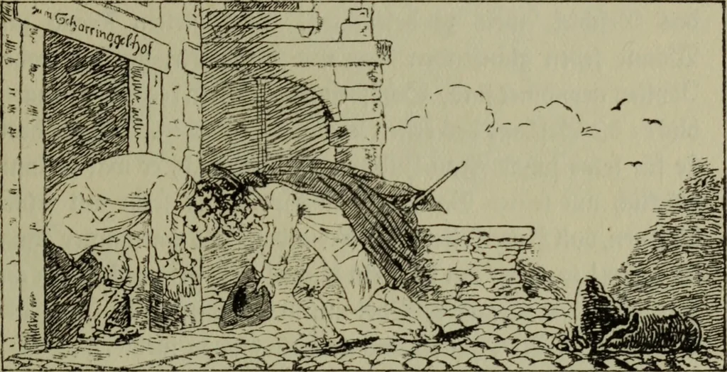 An illustration from Zeitgenossen Chodowieckis; lose Blätter schweizerischer Buchkunst, 1921, leaf 46