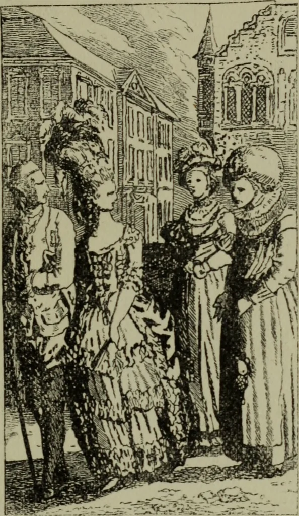 An illustration from Zeitgenossen Chodowieckis; lose Blätter schweizerischer Buchkunst, 1921, leaf 50