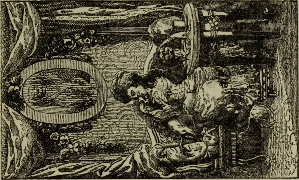 An illustration from Zeitgenossen Chodowieckis; lose Blätter schweizerischer Buchkunst, 1921, leaf 58
