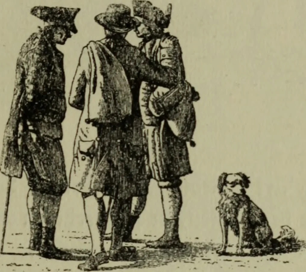 An illustration from Zeitgenossen Chodowieckis; lose Blätter schweizerischer Buchkunst, 1921, leaf 62