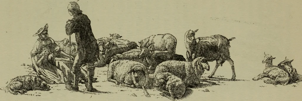 An illustration from Zeitgenossen Chodowieckis; lose Blätter schweizerischer Buchkunst, 1921, leaf 64